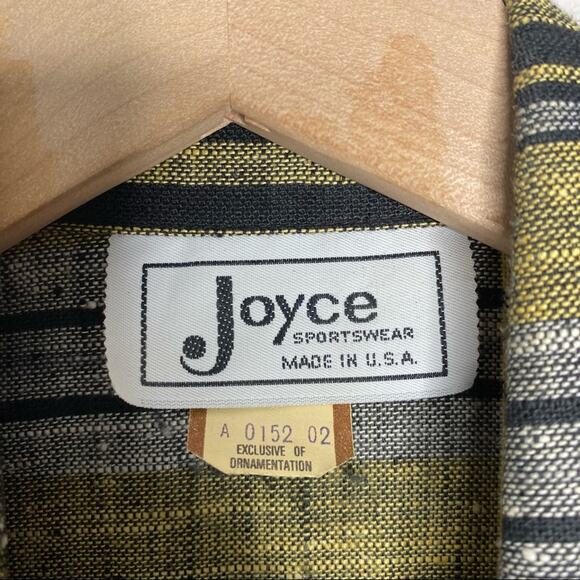 90s Yellow and Black Plaid Blazer Jacket size S/M - Picture 3 of 7